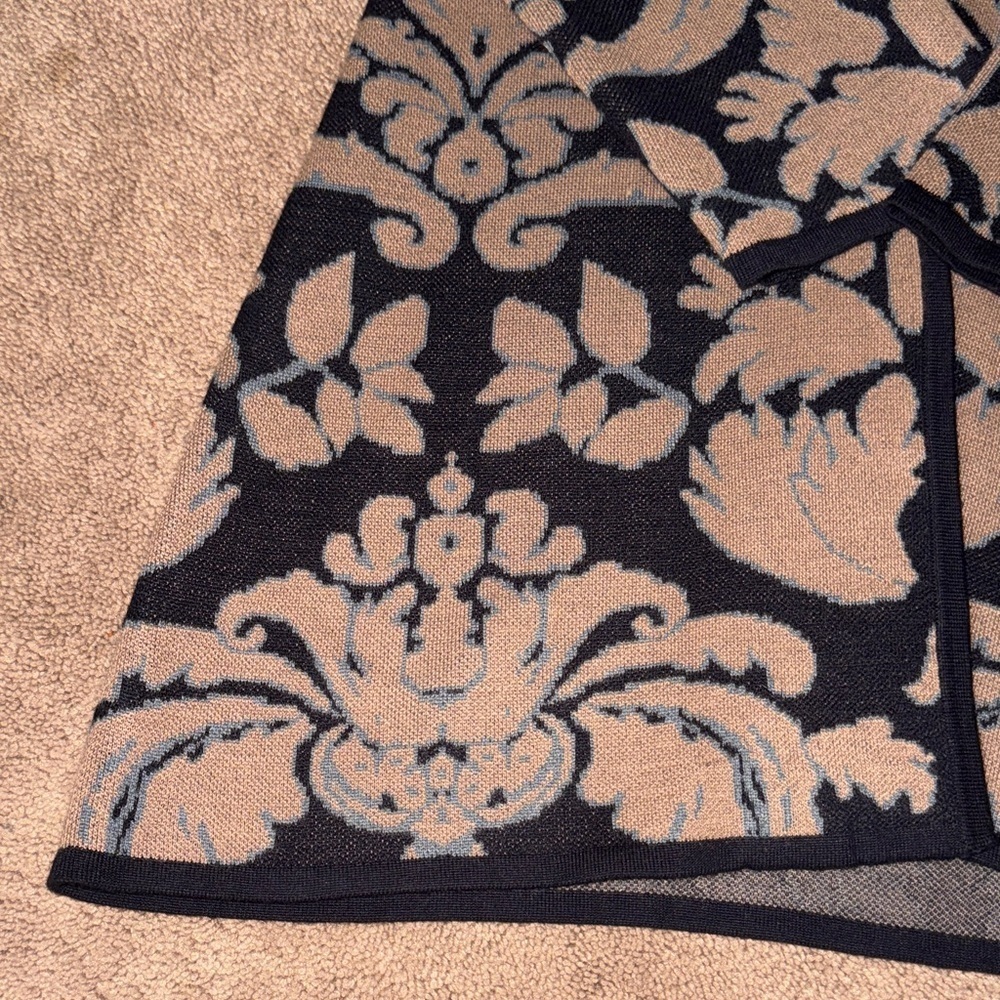 Soft Surroundings Black and Tan Floral Cardigan - Picture 6 of 6